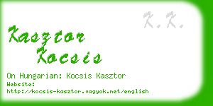 kasztor kocsis business card